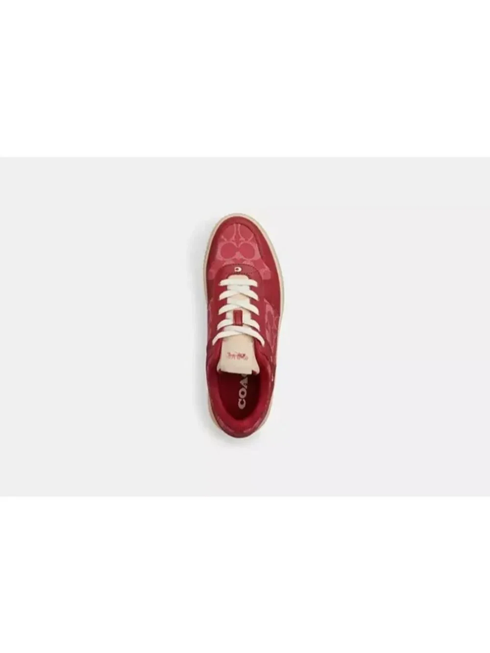 Coach Platform Sneaker In Signature Denim Sneakers Women's Size 10 Red Monogram